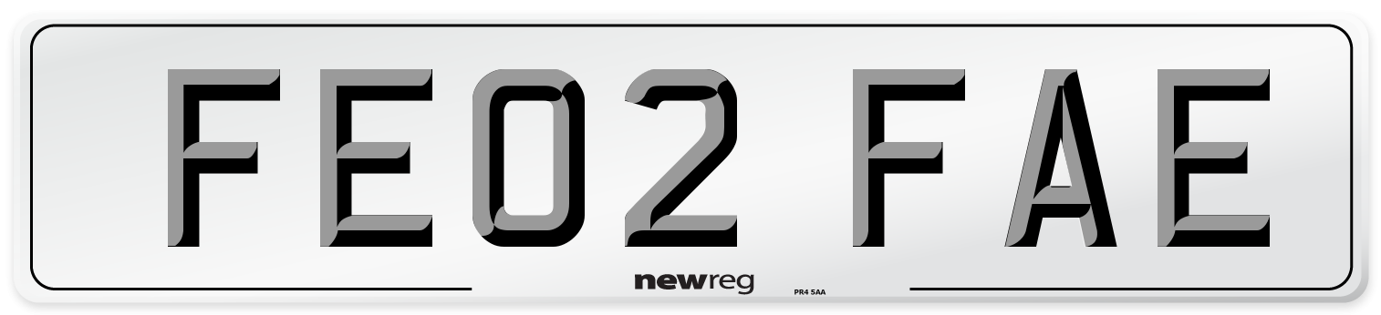 FE02 FAE Number Plate from New Reg